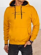 Bluzy męskie - Bluza męska z nadrukiem żółta Dstreet BX5716-M - miniaturka - grafika 1