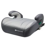 Foteliki samochodowe - Kinderkraft i-Boost fotelik, podkładka samochodowa ISOFIX dla dzieci od 15-36 kg Szary - miniaturka - grafika 1