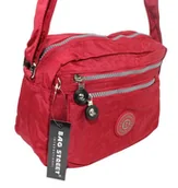 Torebki damskie - Stylowa Lekka Materiałowa Torba Pozioma Średnia Na Ramię Bag Street NR 2245 CZERWONY 28 x 19 x 12 [cm] - miniaturka - grafika 1