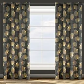 Zasłony - Euro Firany Zasłona 140 x 250 Design91 Welwet Ofelia Grafitowa 1217100 - miniaturka - grafika 1