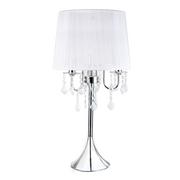 Lampy stojące - Lampa stołowa Mona LP-5005/1T srebrna Light Prestige - miniaturka - grafika 1