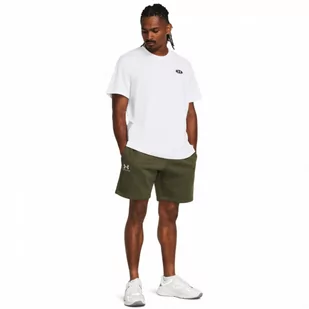 Męskie spodenki dresowe Under Armour UA Essential Fleece Shorts - khaki - UNDER ARMOUR - Spodnie sportowe męskie - miniaturka - grafika 1