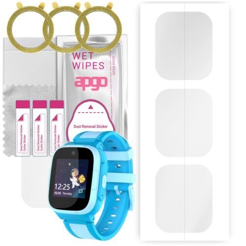 3x folia ochronna hydrożelowa do myPhone CareWatch Kid LTE - apgo Smartwatch Hydrogel Protection Ochrona na ekran smartwatcha