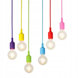 Lampa Sufitowa Wisząca Led Loft Żyrandol Pająk Tęcza E27 x6 Kolorowa ZD74L - Lampy sufitowe - miniaturka - grafika 1