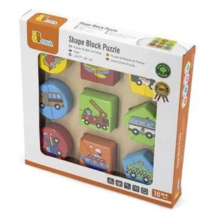 Viga Toys Puzzle Drewniane Viga Pojazdy 59586 - Zabawki interaktywne dla dzieci - miniaturka - grafika 1