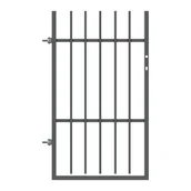 Akcesoria do ogrodzeń - Furtka Maciek ocynk RAL7016 struktura 90 x 150 cm z elektrozaczepem dostosowana do pochwytu lewa - miniaturka - grafika 1