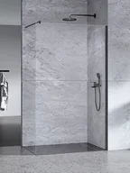 Kabiny prysznicowe - Kabina prysznicowa New Trendy Nesta 80x200 walk-in czarna uniwersalna K-1723 - miniaturka - grafika 1
