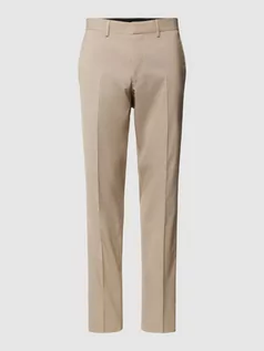 Spodnie męskie - Spodnie do garnituru o kroju regular fit z dodatkiem wiskozy - grafika 1