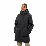 Kurtki damskie - Damska parka Jack Wolfskin FIERCE WIND PARKA W black - XL - miniaturka - grafika 1