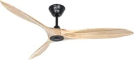 Wentylatory sufitowe - Energooszczędny wentylator sufitowy z pilotem Eco Airscrew 152 cm czarny mat / naturalne drewno - miniaturka - grafika 1