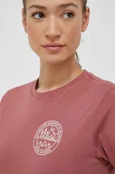 Koszulki sportowe damskie - Jack Wolfskin t-shirt bawełniany 10 kolor różowy - miniaturka - grafika 1
