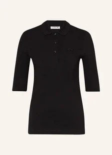 Lacoste Koszulka Polo Z Piki Z Rękawami 3/4 schwarz - LACOSTE - Koszulki i topy damskie - miniaturka - grafika 1