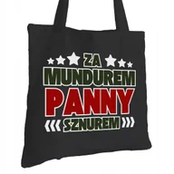 Torby i wózki na zakupy - Torba Bawełniana dla Żołnierza Czarna Na Prezent ekologiczna Trwały Nadruk - miniaturka - grafika 1