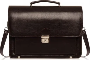 SKÓRZANA AKTÓWKA TECZKA NA DOKUMENTY SOLOME TH01 CIEMNY BRĄZOWY - Teczki i aktówki - miniaturka - grafika 1