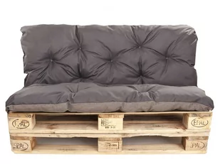 Poduszki na palety komplet, siedzisko 120 x 80 i opacie 120x50 cm, Poduszki ogrodowe na palety, Antracyt - Poduszki ogrodowe - miniaturka - grafika 1