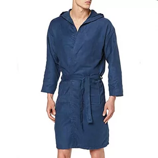 PETTI Artigiani Italiani PETTI Artigiani Italiani - Płaszcz kąpielowy z mikrofibry, szlafrok kąpielowy dla mężczyzn, szlafrok kąpielowy z mikrofazy, dla kobiet, ciemnoniebieski, XXL, 100% mikrofibra 8766397578462 - Płaszcze damskie - miniaturka - grafika 1