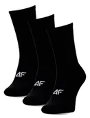 Skarpetki damskie - Skarpety 4F Męskie długie 3-Pak Czarne Sportowe - miniaturka - grafika 1
