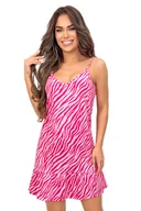 Bielizna nocna - Koszula nocna Zebra różowa - miniaturka - grafika 1