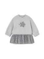 Sukienki i spódniczki dla dziewczynek - Mayoral Sukienka dzianinowa 2912 Szary Regular Fit - miniaturka - grafika 1