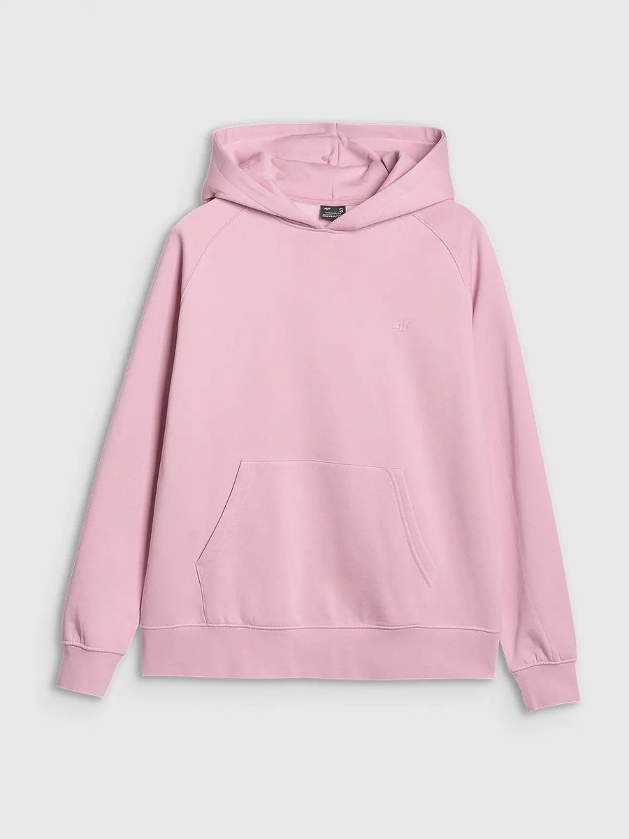 Bluza dresowa nierozpinana z kapturem damska 4F 4FWMM00TSWSF1764-56S Różowy XS