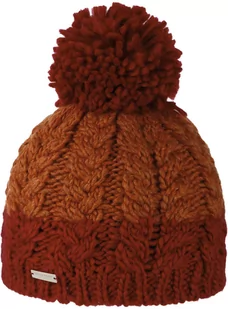 Czapka z Pomponem Cavena Twotone by Seeberger, czerwony, One Size - Czapki damskie - miniaturka - grafika 1