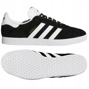 Buty damskie adidas Gazelle BB5476 Originals skórzane czarne 39 1/3 - Buty sportowe damskie - miniaturka - grafika 1