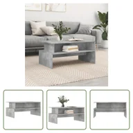 Ławy i stoliki kawowe - The Living Store stolik kawowy betonowy szary 90x55x42,5 cm materiał drewnopochodny - miniaturka - grafika 1