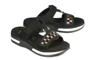 RIEKER V5932-00 black, klapki damskie - Rieker - Klapki i japonki damskie - miniaturka - grafika 1