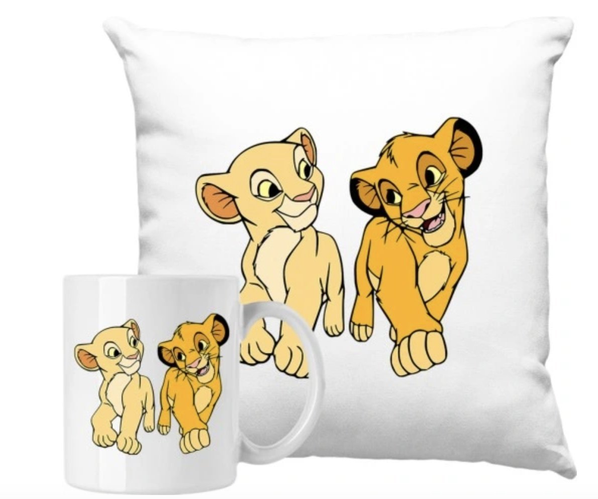 ZESTAW PODUSZKA + KUBEK PREZENT NA WALENTYNKI SIMBA KRÓL LEW MIŁOŚĆ #5