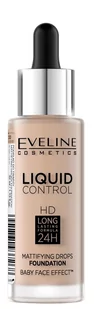 Eveline Liquid Control HD podkład do twarzy z dropperem 030 Sand Beige 32ml - Podkłady do twarzy - miniaturka - grafika 2