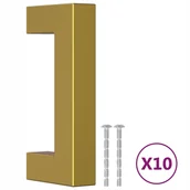 Meble modułowe i akcesoria - Uchwyty do szafek, 10 szt., złote, 64 mm, stal ni - miniaturka - grafika 1