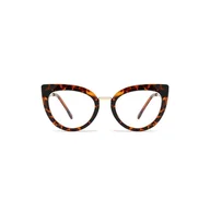 Okulary korekcyjne, oprawki, szkła - Okulary kocie do komputera damskie z filtrem BLUE Light zerówki 2570-2 - miniaturka - grafika 1