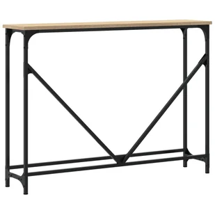 Stolik konsolowy, dąb sonoma, 102x22,5x75 cm Lumarko! - Konsole i sekretarzyki - miniaturka - grafika 7