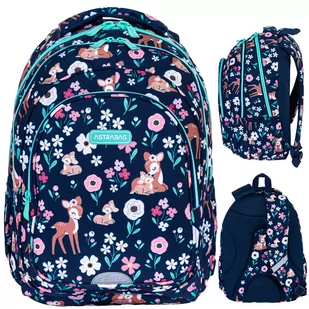 Plecak szkolny trzykomorowy Astra BAG AB300 BABY DEER - Plecaki szkolne i tornistry - miniaturka - grafika 1