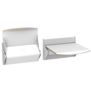 Fotele i krzesła biurowe - Siedzisko naścienne automatyczne białe STRAPONTEN TPS2A bez oparcia - miniaturka - grafika 1