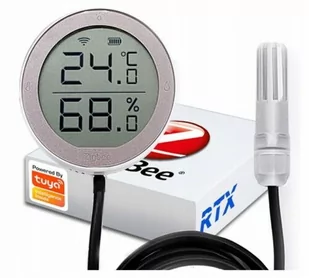 Czujnik temperatury i wilgotności zewnętrzny z wodoodporną sondą ZigBee TUYA LCD - Systemy inteligentnych domów - miniaturka - grafika 1