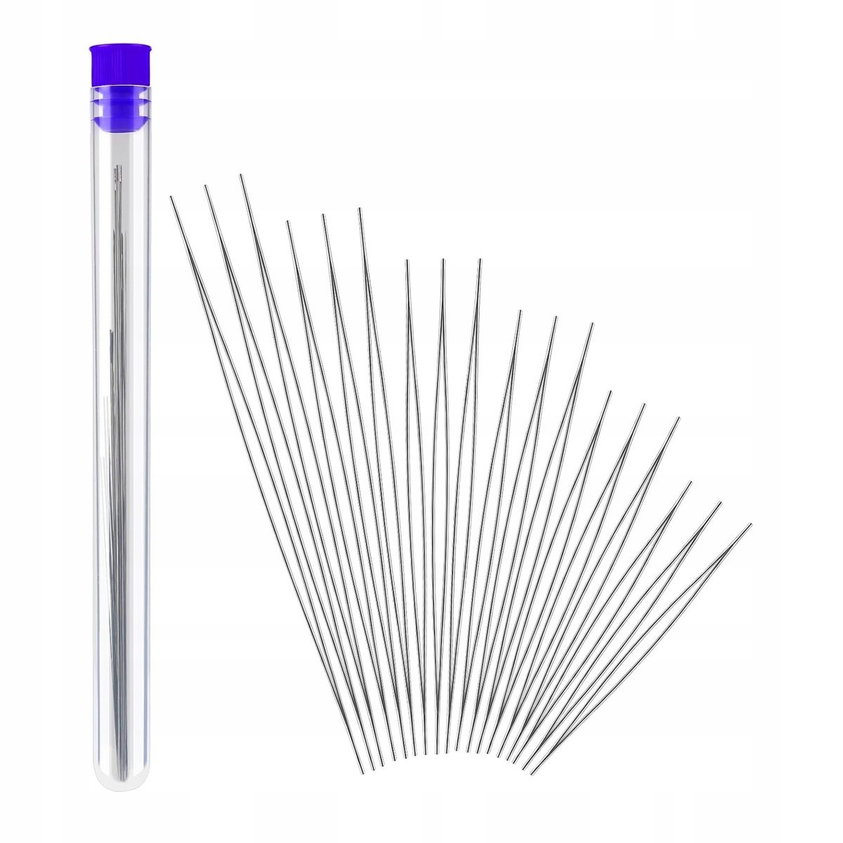 Zestaw 18 igieł szpilek do nawlekania koralików z dużym otworem 4,8-12,8 cm