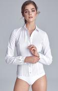 Koszule damskie - K54 klasyczna koszula body, Kolor biały, Rozmiar 42, Nife - Primodo.com - miniaturka - grafika 1