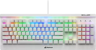 Sharkoon Skiller SGK3 Kailh Red biała SHARK-KEY-SKIL-SGK3-WH-R - Klawiatury - miniaturka - grafika 1