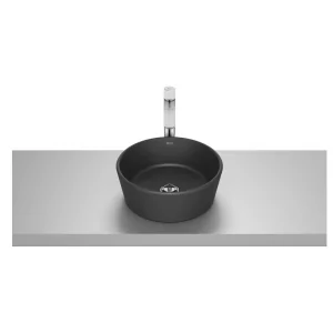 ROCA A327B15080 OPTICA Umywalka nablatowa ROUND CR 35 cm CZARNY MAT - Umywalki - miniaturka - grafika 1