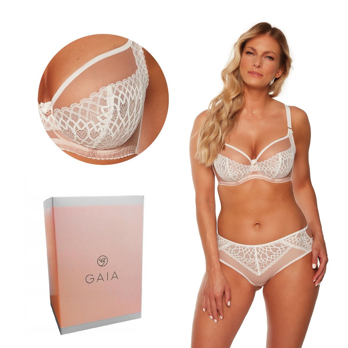 Biustonosz z koronką Soft Ellen 1237 miękki ecru 90C