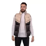 Kurtki męskie - Just Emporio męska kurtka bez rękawów dla dorosłych, beżowa/czarna, BEIGE/CZARNY, S - miniaturka - grafika 1