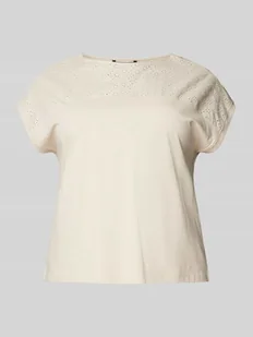 T-shirt z haftem angielskim model ‘KAYA’ - Koszulki i topy damskie - miniaturka - grafika 1