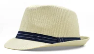 Czapki męskie - Letni kapelusz męski ecru TRILBY 30 Pako Jeans - miniaturka - grafika 1