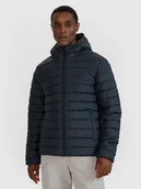 Kurtki męskie - 4F Kurtka puchowa z wypełnieniem syntetycznym męska - czarna 3XL - miniaturka - grafika 1