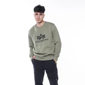 Bluzy męskie - Alpha Industries Basic Sweater Olive - Xl - miniaturka - grafika 1