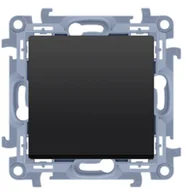 Wyłączniki światła i elektryczne - Wyłącznik pojedynczy, szybkozłączki SIMON 10 - czarny mat - miniaturka - grafika 1