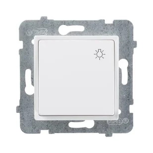 Polmark Przycisk światło ROSA biały - Wyłączniki światła i elektryczne - miniaturka - grafika 1