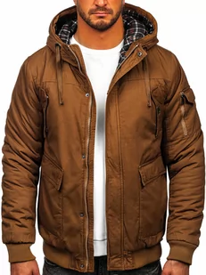 Camelowa gruba kurtka męska zimowa bawełniana Denley 1890 - Kurtki męskie Camelowa gruba kurtka męska zimowa bawełniana Denley 1890 - Kurtki męskie - miniaturka - grafika 1