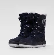 Kozaki damskie - Twisty Dziecięce Kozaki Granatowe Na Zamek 26 Żuc - miniaturka - grafika 1